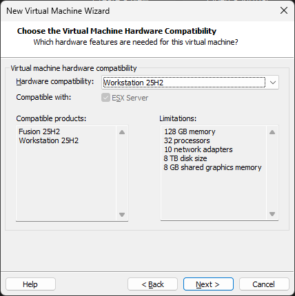 vmware-version-dialog-box